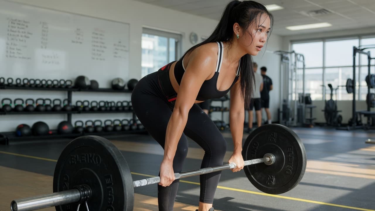 How RDL differs from stiff-leg: soft knees, bar close to the thighs