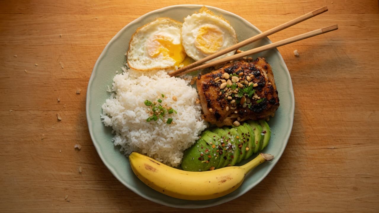 Homemade shake: milk, banana, cooked egg — no raw egg
