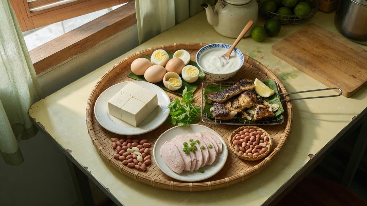 Protein for women: hit 1.6 g/kg from Vietnamese food — whey optional